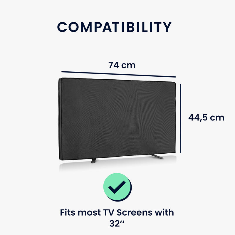kwmobile 32" TV Outdoor TV Cover Television Screen Protector Weatherproof