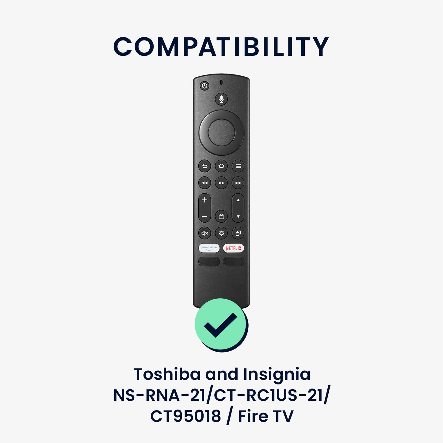 kwmobile Remote Control Cover compatible with Toshiba and Insignia NS-RCFNA-21, CT-RC1US-21, CT95018 / Fire TV Cover for TV Accessories