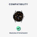 kwmobile Watch Strap for Blackview X1 Smartwatch Wristband Fitness Tracker Band Set Replacement Strap
