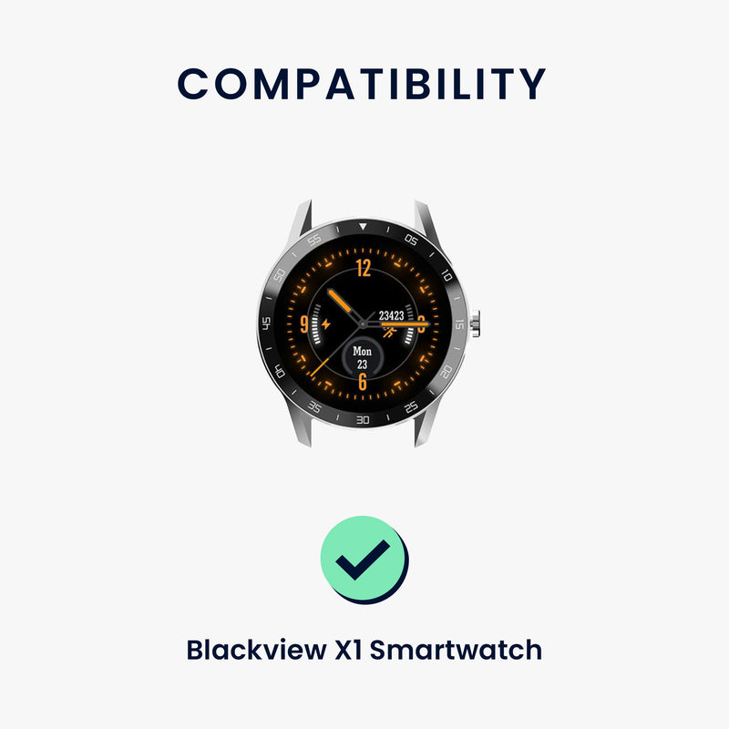 kwmobile Watch Strap for Blackview X1 Smartwatch Wristband Fitness Tracker Band Set Replacement Strap