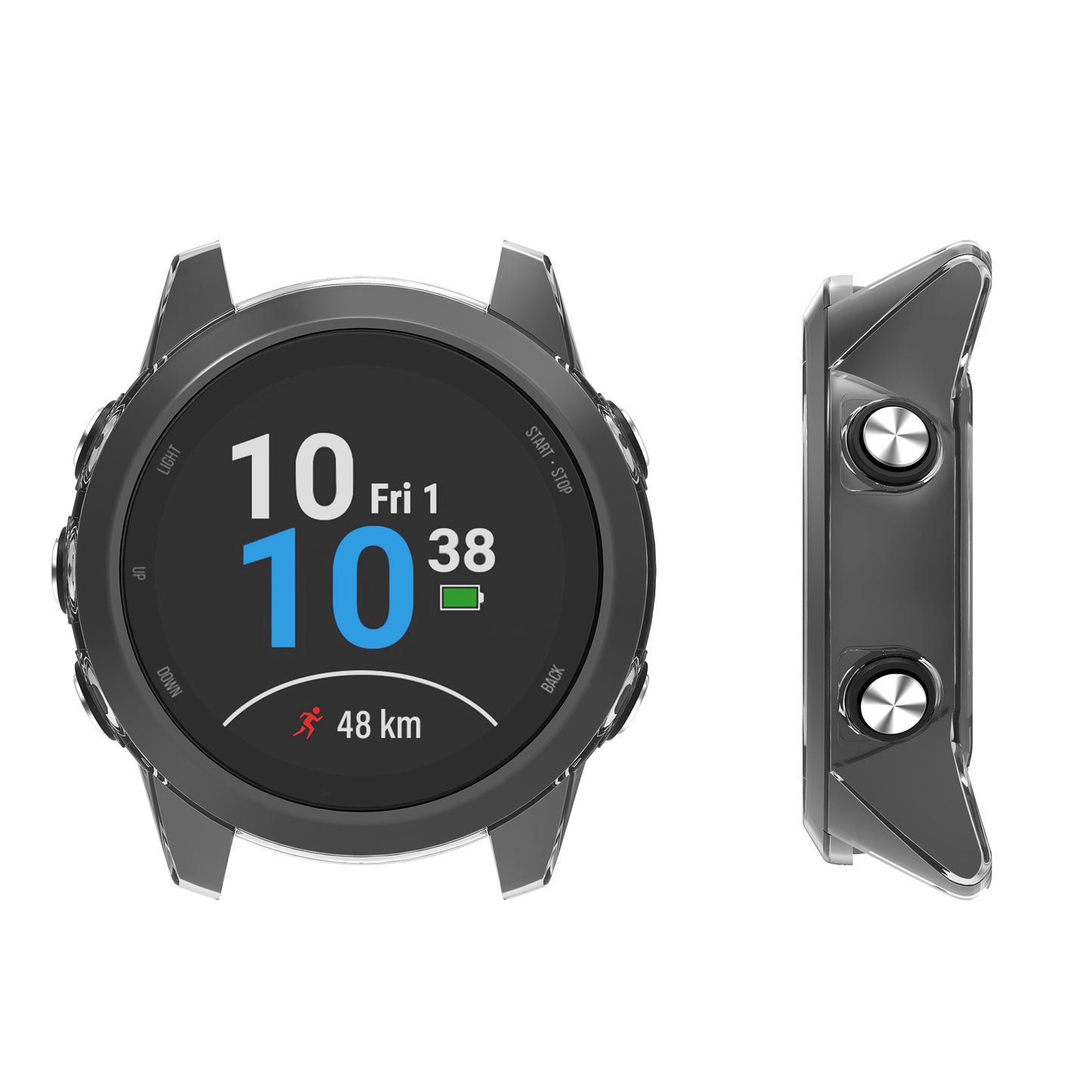 kwmobile Sports Protective Case compatible with Garmin Forerunner 245 / 245 Music Case without Tracker
