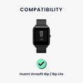 kwmobile Watch Strap for Huami Amazfit Bip / Bip Lite - Fitness Tracker Band Set Replacement Strap Smartwatch