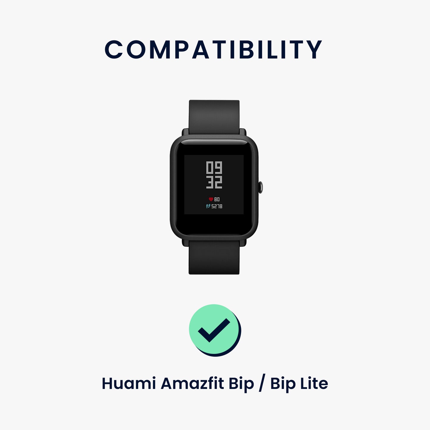 kwmobile Watch Strap for Huami Amazfit Bip / Bip Lite - Fitness Tracker Band Set Replacement Strap Smartwatch