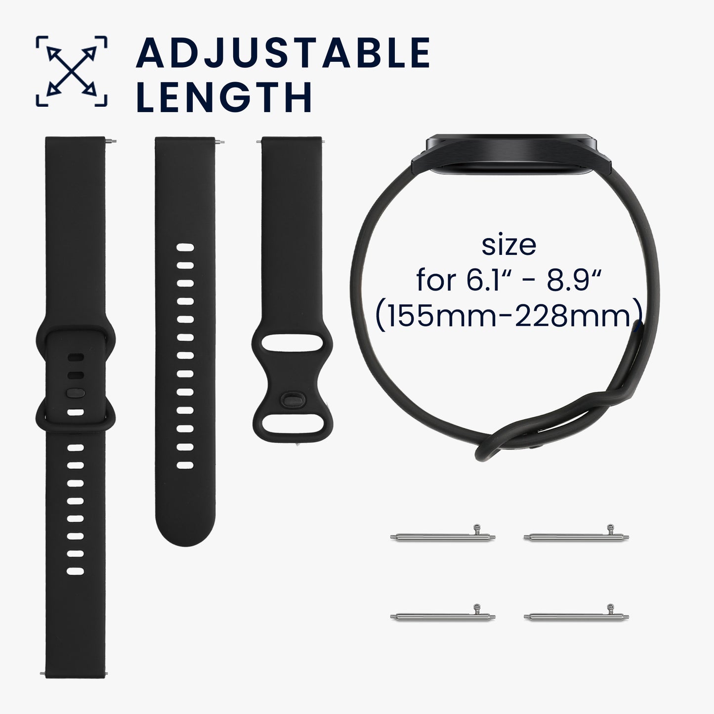 kwmobile Watch Strap for Huami Amazfit Bip / Bip Lite - Fitness Tracker Band Set Replacement Strap Smartwatch
