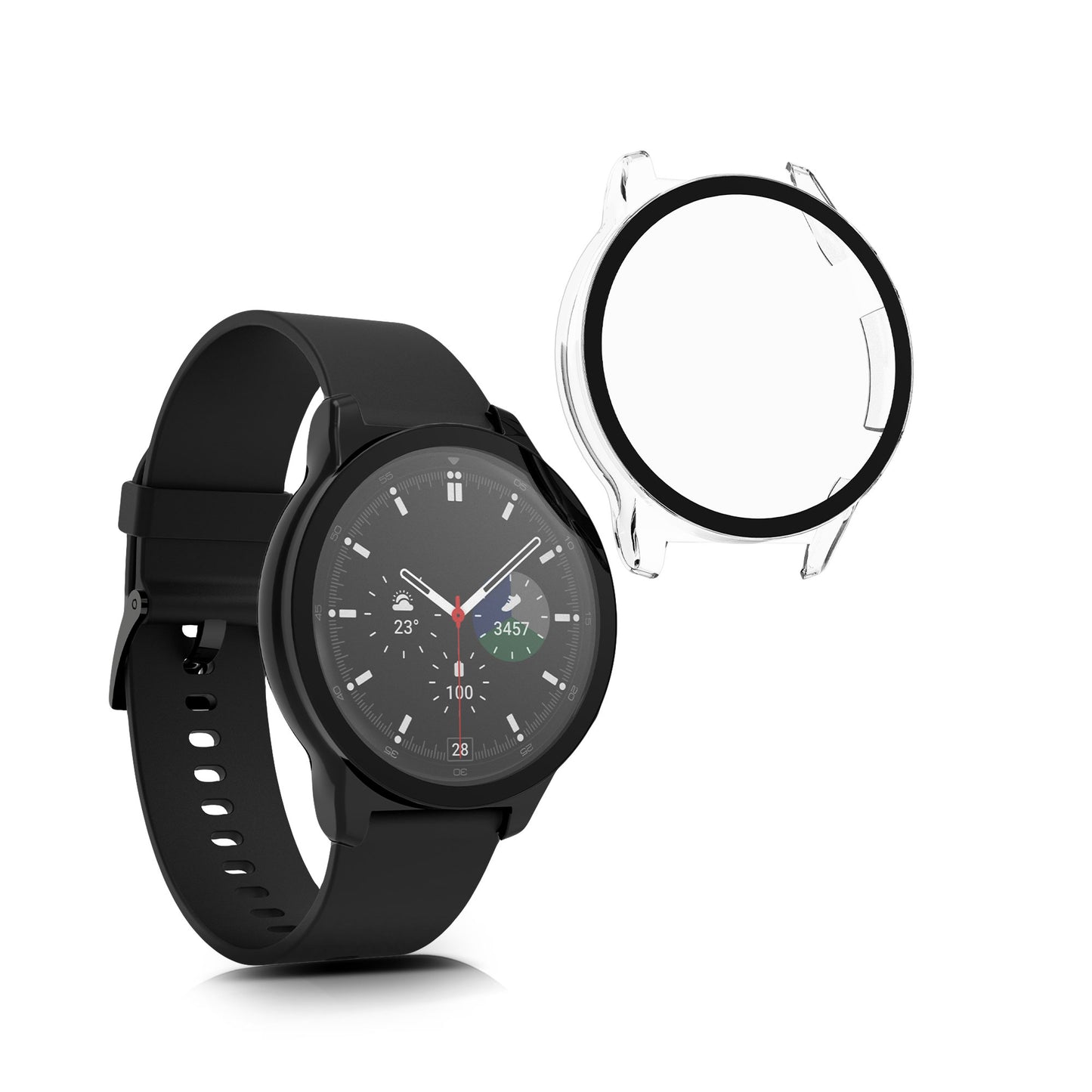 kwmobile Glass Case for HONOR Watch GS 3 Protective Cover Fullbody Fitness Tracker Case Set