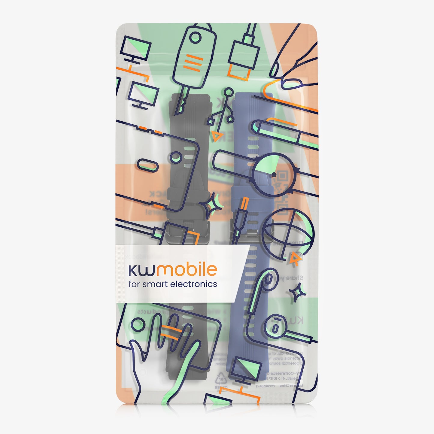 kwmobile Watch Strap for HONOR Watch GS 3 Strap Fitness Tracker Band Set Replacement Strap Smartwatch
