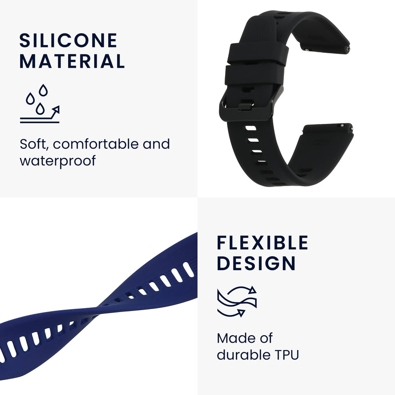 kwmobile Watch Strap for HONOR Watch GS 3 Strap Fitness Tracker Band Set Replacement Strap Smartwatch