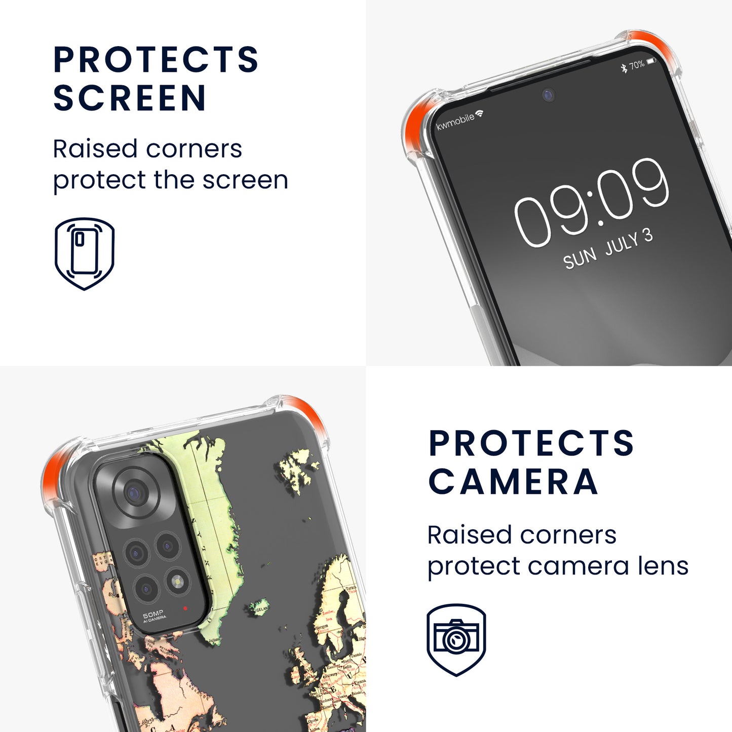 kwmobile Necklace Case Compatible with Xiaomi Redmi Note 11 / Note 11S Case