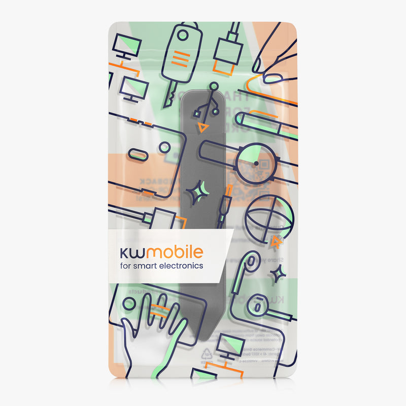 kwmobile Tablet Pen Holder compatible with Apple Pencil - Universal Holder for Digital Pens - Self-adhesive PU Leather