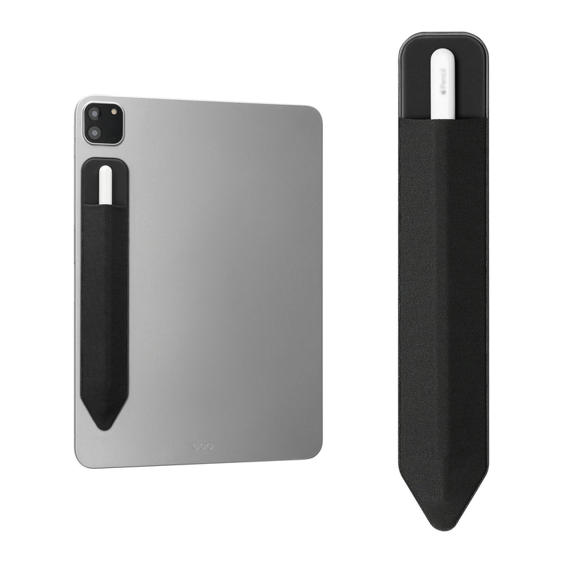 kwmobile Tablet Pen Holder compatible with Apple Pencil - Universal Holder for Digital Pens - Self-adhesive PU Leather