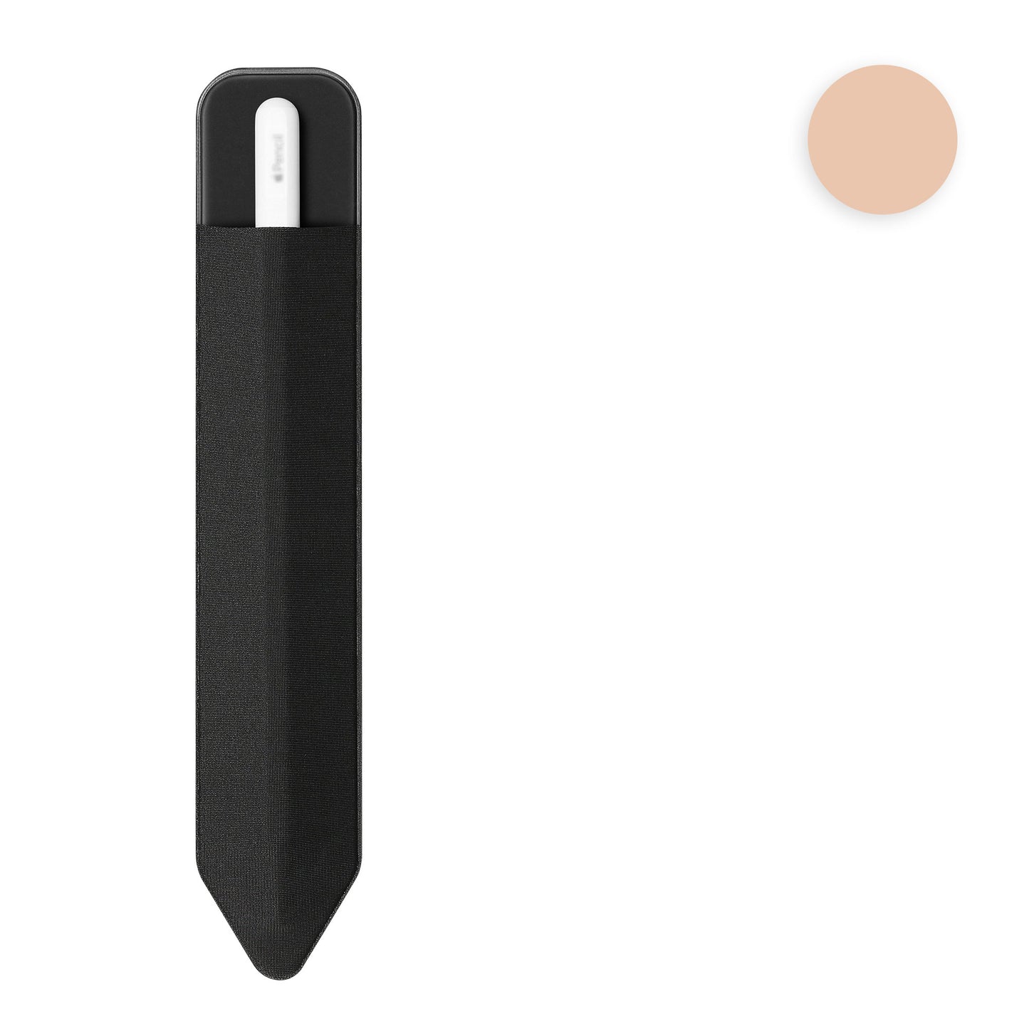 kwmobile Tablet Pen Hülle kompatibel mit Apple Pencil - Universalhalterung für digitale Stifte - selbstklebend aus Kunstleder - Schwarz Schwarz  