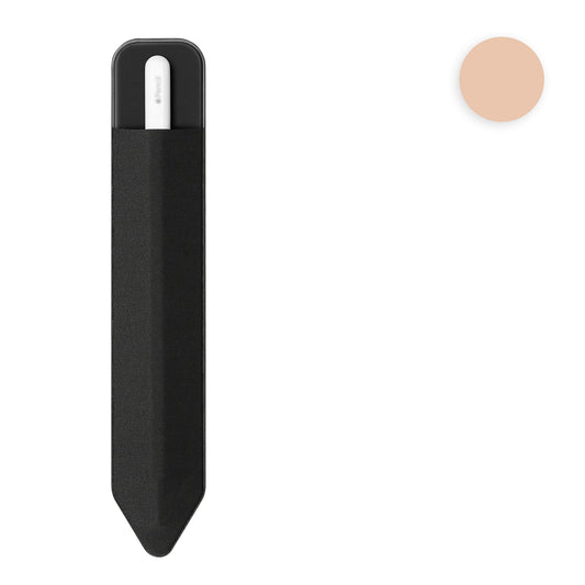 kwmobile Tablet Pen Hülle kompatibel mit Apple Pencil - Universalhalterung für digitale Stifte - selbstklebend aus Kunstleder - Schwarz Schwarz  