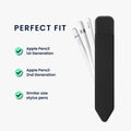 kwmobile Tablet Pen Holder compatible with Apple Pencil - Universal Holder for Digital Pens - Self-adhesive PU Leather