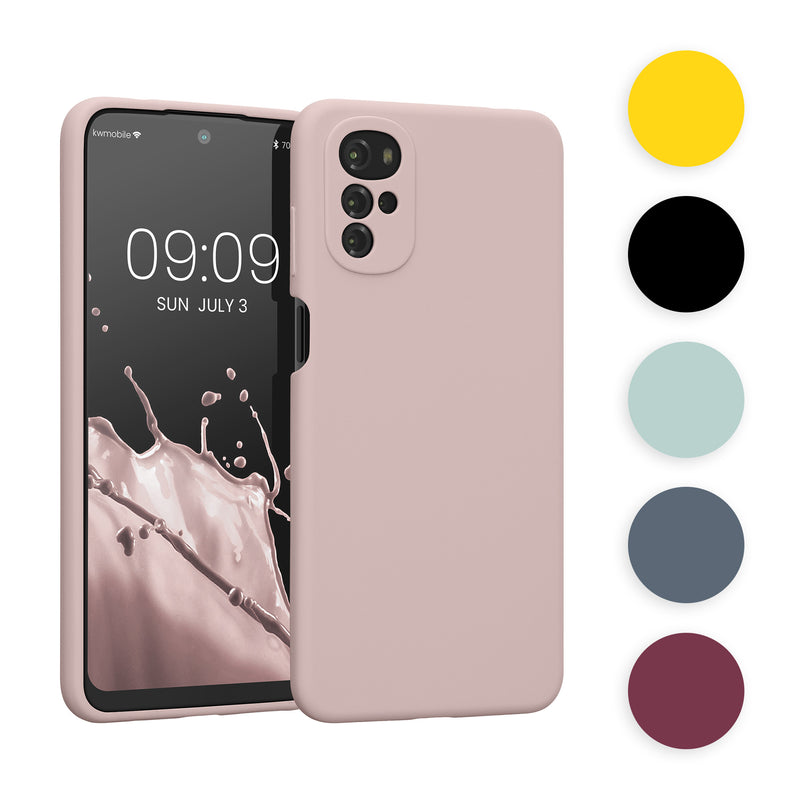 kwmobile Hülle kompatibel mit Motorola Moto G22 Hülle - Silikon Handy Case - Handyhülle weiche Oberfläche - kabelloses Laden - Rhabarber Rot Rhabarber Rot  