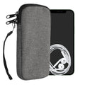 kwmobile Smartphone Pouch - Fabric Phone Case with Zipper - 16.5 x 8.9 cm Internal Dimensions