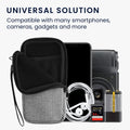 kwmobile Smartphone Pouch - Fabric Phone Case with Zipper - 16.5 x 8.9 cm Internal Dimensions