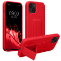 kwmobile Cell Phone Case for Apple iPhone 13 with Finger Holder and Stand Protective Cover