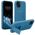 kwmobile Cell Phone Case for Apple iPhone 13 with Finger Holder and Stand Protective Cover