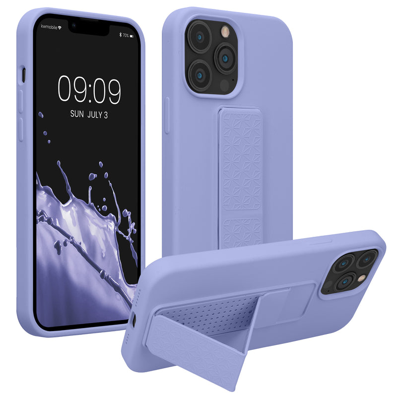 kwmobile Phone Case for Apple iPhone 13 Pro Max Cover with Finger Holder and Stand Protective Case