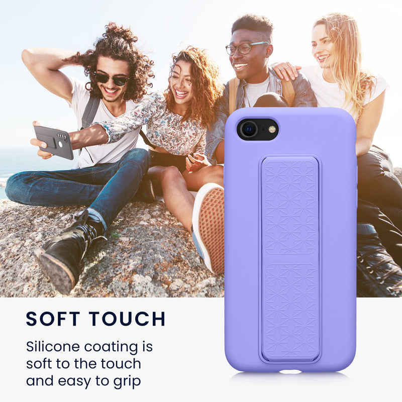kwmobile Phone Case for Apple iPhone SE (2022) / SE (2020) / 8 / 7 Cover with Finger Holder and Stand Protective Case