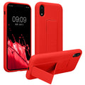 kwmobile Cell Phone Case for Apple iPhone XR Case with Finger Holder and Stand Protective Cover