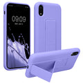 kwmobile Cell Phone Case for Apple iPhone XR Case with Finger Holder and Stand Protective Cover