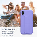 kwmobile Cell Phone Case for Apple iPhone XR Case with Finger Holder and Stand Protective Cover