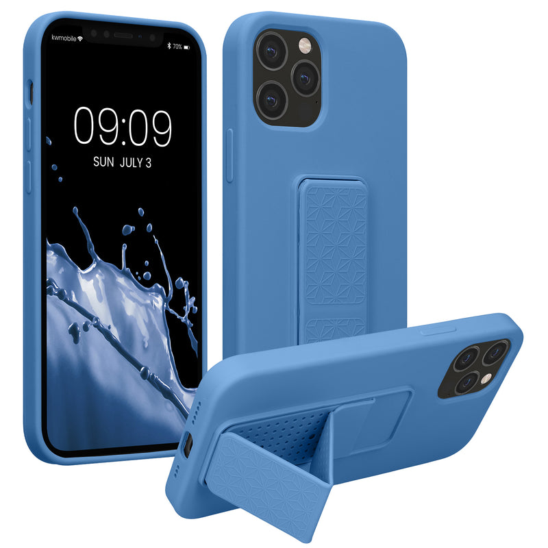 kwmobile Cell Phone Case for Apple iPhone 12 / iPhone 12 Pro with Finger Holder and Stand Protective Cover