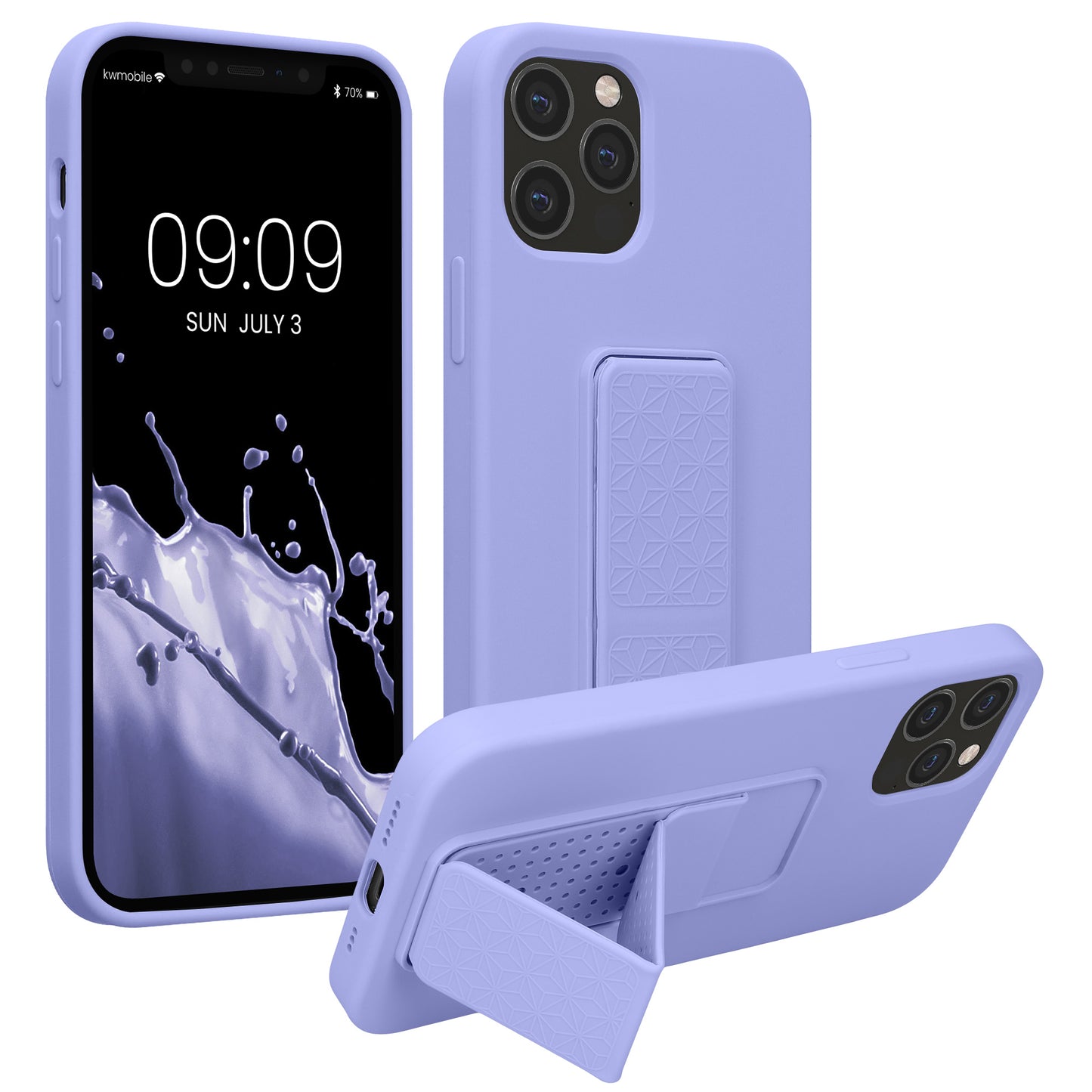 kwmobile Phone Case for Apple iPhone 12 Pro Max with Finger Holder and Stand