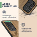 kwmobile Case Compatible with Samsung Galaxy A53 5G - Phone Cover - TPU Phone Case Compass Vintage