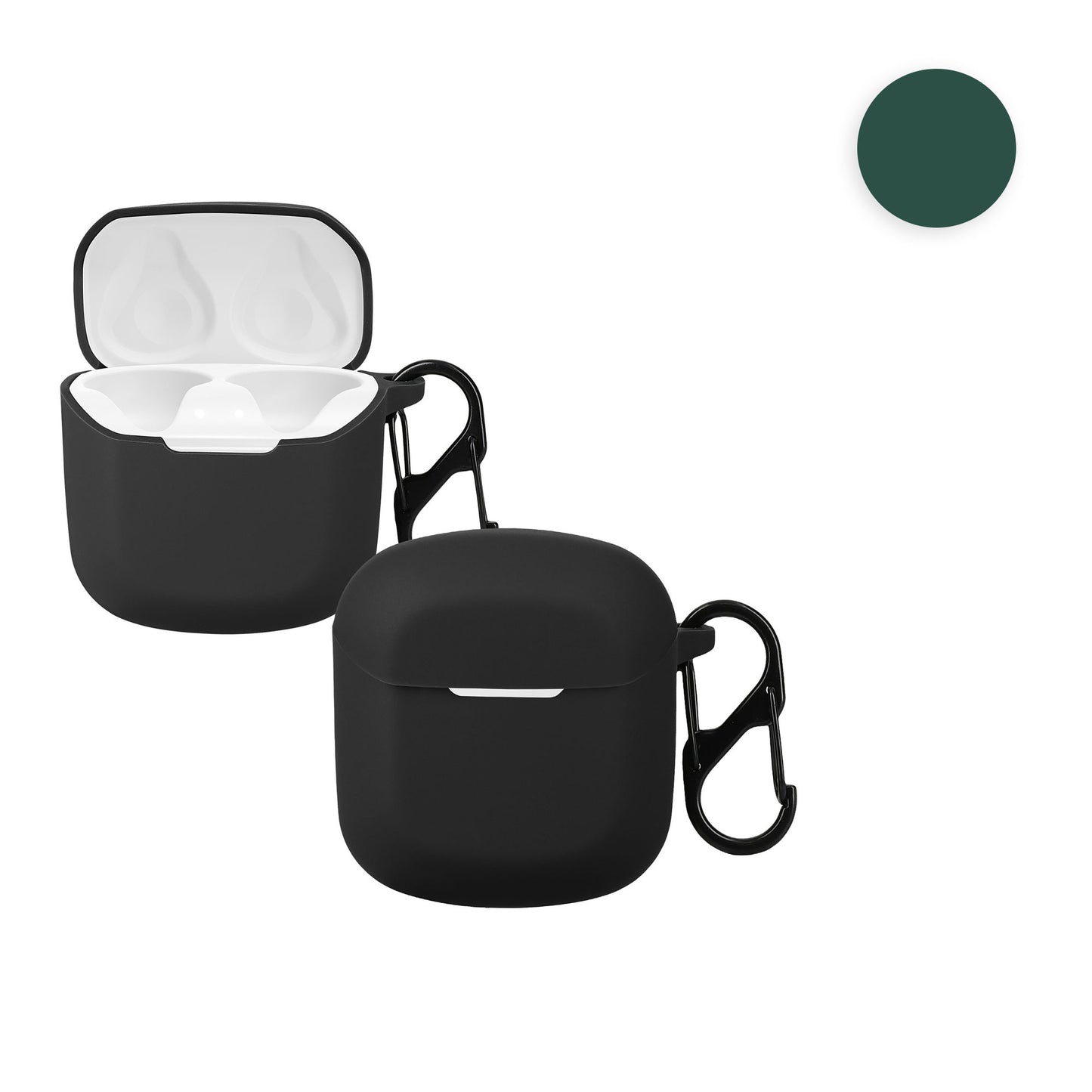 kwmobile Hülle kompatibel mit JBL CLUB PRO+ TWS Hülle - Kopfhörer Case - TPU Silikon Cover - Schutzhülle in Schwarz Schwarz  