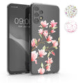 kwmobile Case kompatibel mit Samsung Galaxy A13 4G - Hülle Silikon transparent Wildblumen Ranke Mehrfarbig Transparent Mehrfarbig  [dsg03]