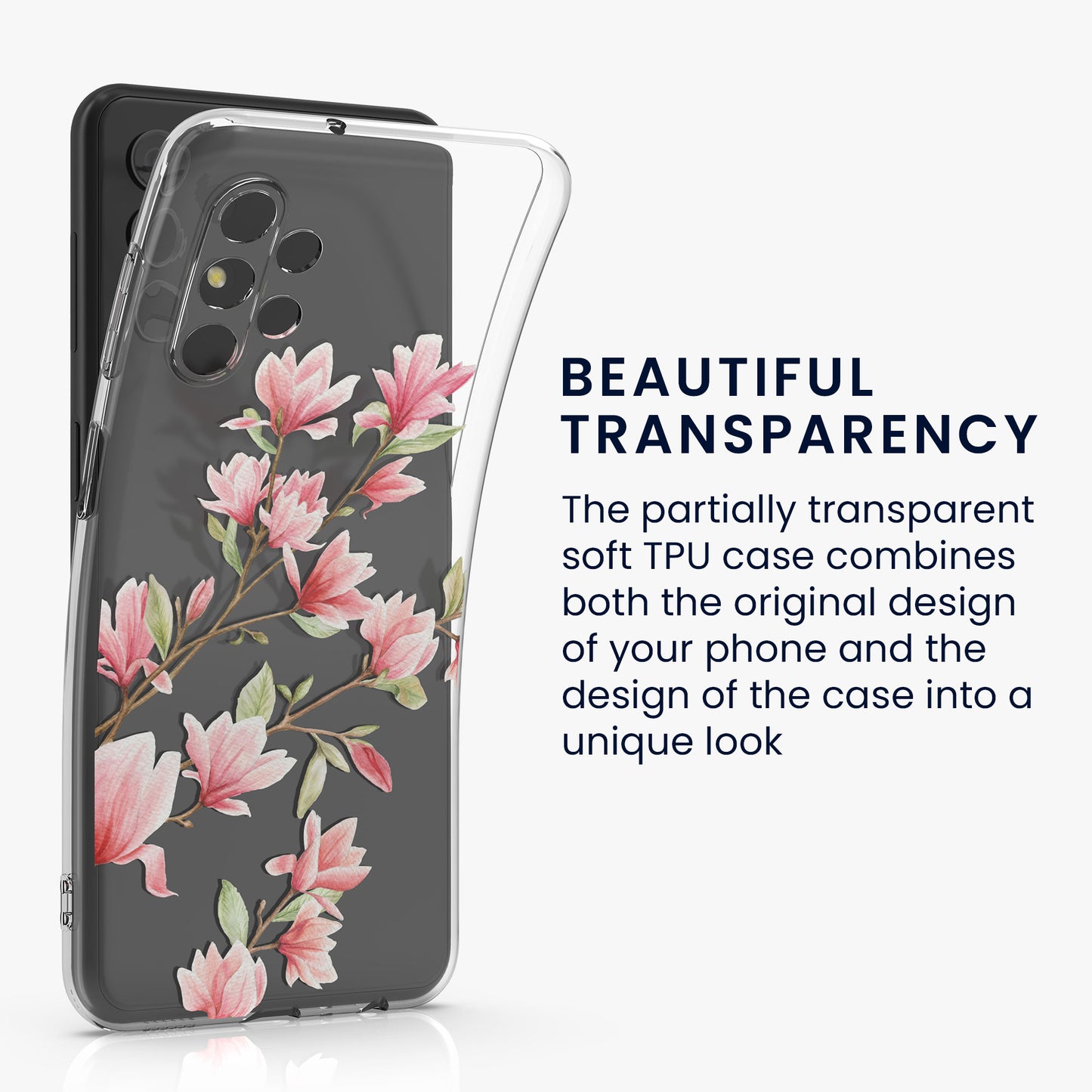 kwmobile Case Compatible with Samsung Galaxy A13 4G - Silicone transparent