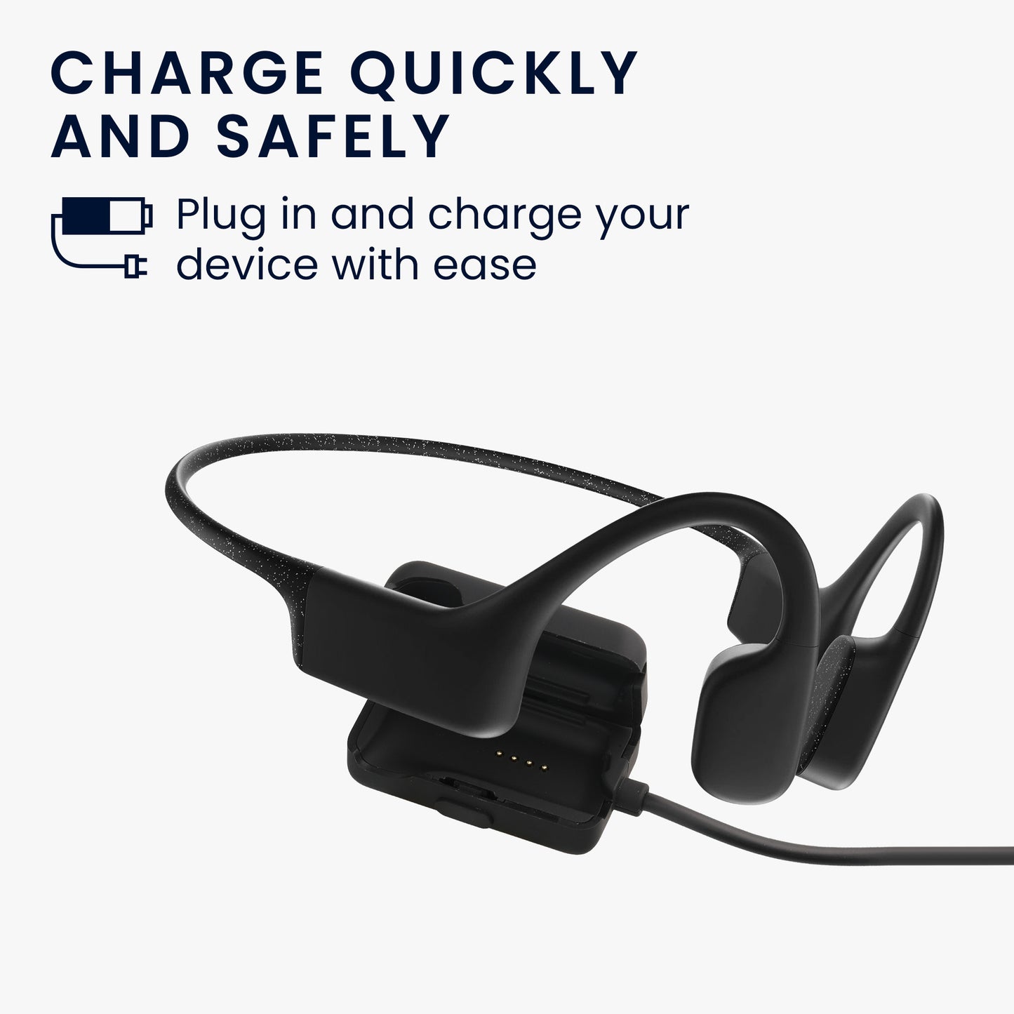 kwmobile USB Cable Charger compatible with AfterShokz Xtrainerz AS700 / OpenSwim S700 Charging Cable Smartwatch Replacement Cable Fitness Tracker Charging Cable
