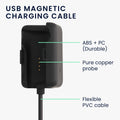 kwmobile USB Cable Charger compatible with AfterShokz Xtrainerz AS700 / OpenSwim S700 Charging Cable Smartwatch Replacement Cable Fitness Tracker Charging Cable