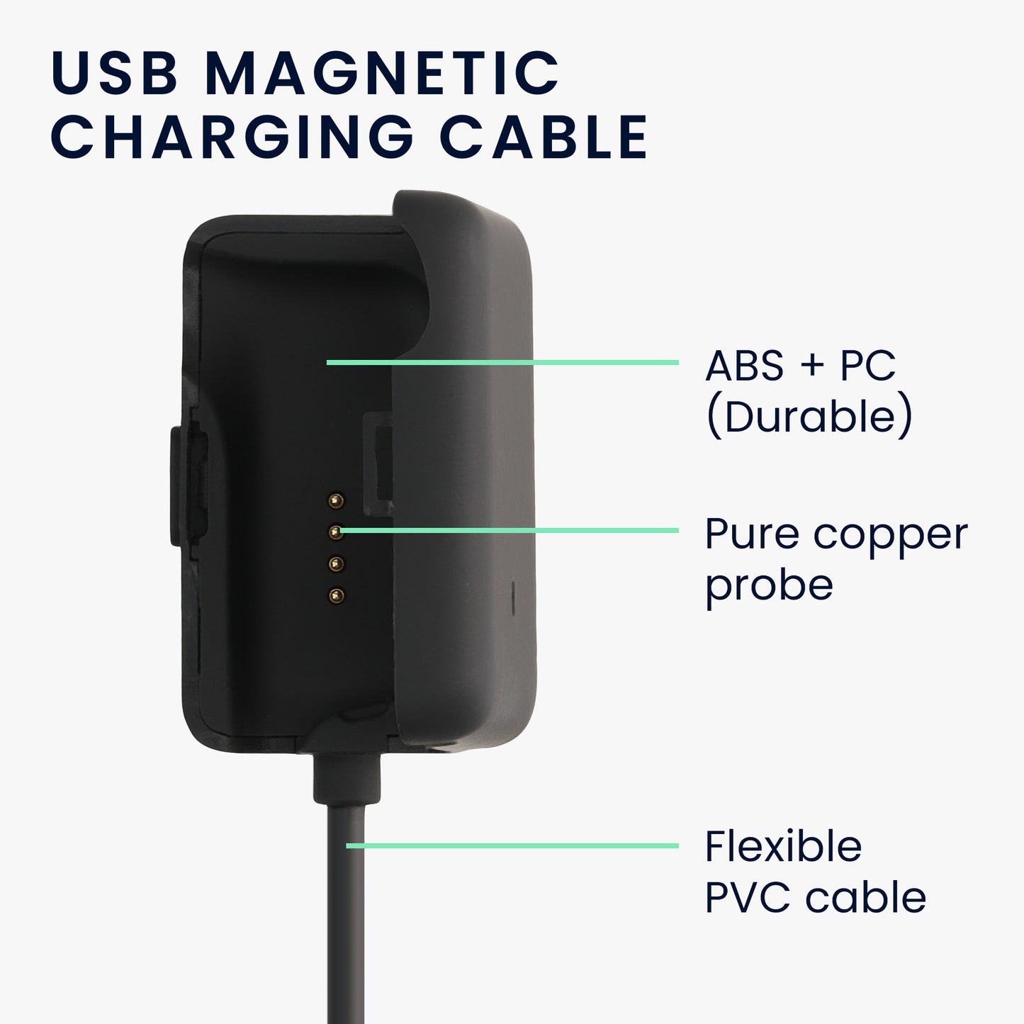 kwmobile USB Cable Charger compatible with AfterShokz Xtrainerz AS700 / OpenSwim S700 Charging Cable Smartwatch Replacement Cable Fitness Tracker Charging Cable