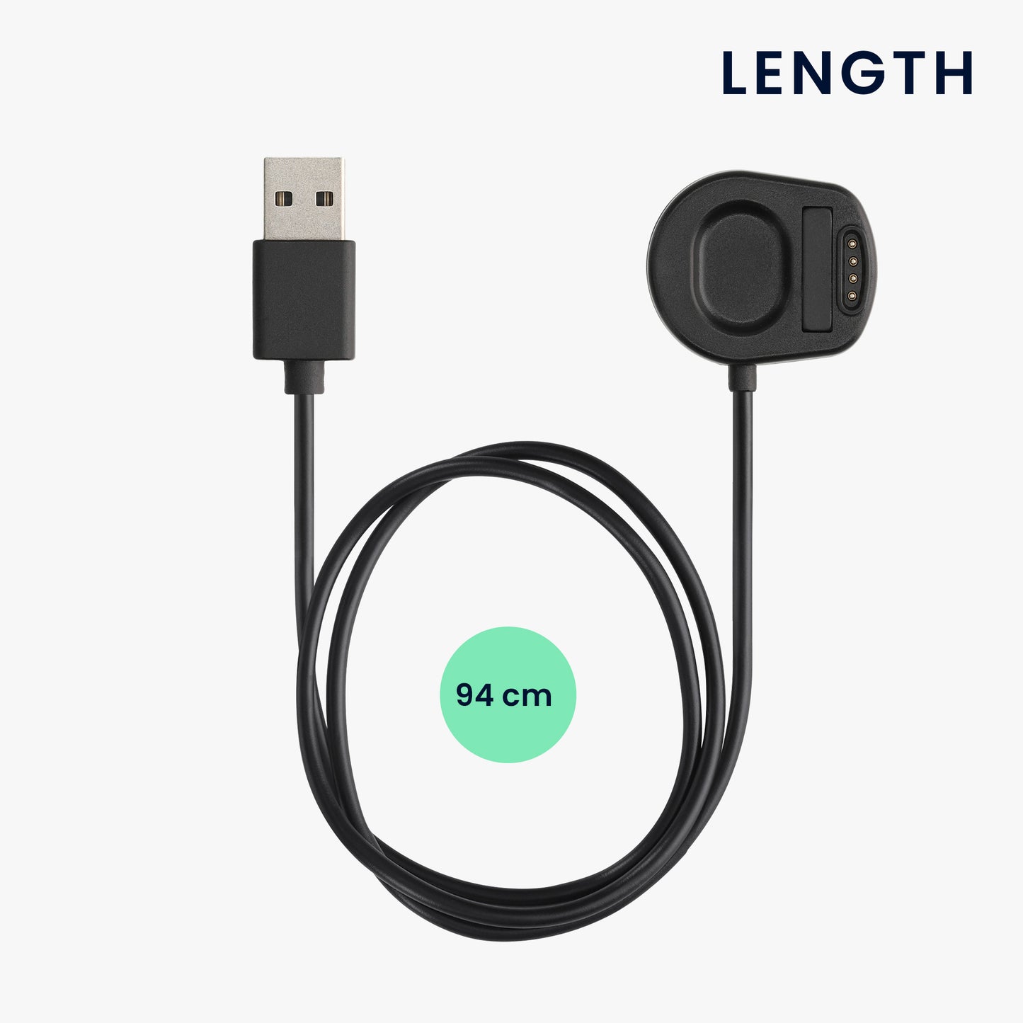 kwmobile USB Cable Charger compatible with Suunto 7 Charging Cable Smartwatch Replacement Cable Fitness Tracker Charger