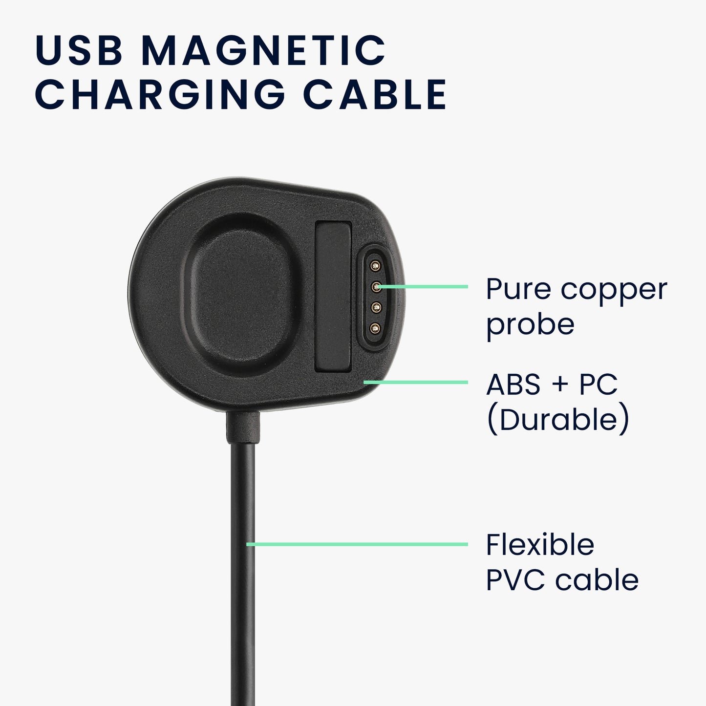 kwmobile USB Cable Charger compatible with Suunto 7 Charging Cable Smartwatch Replacement Cable Fitness Tracker Charger