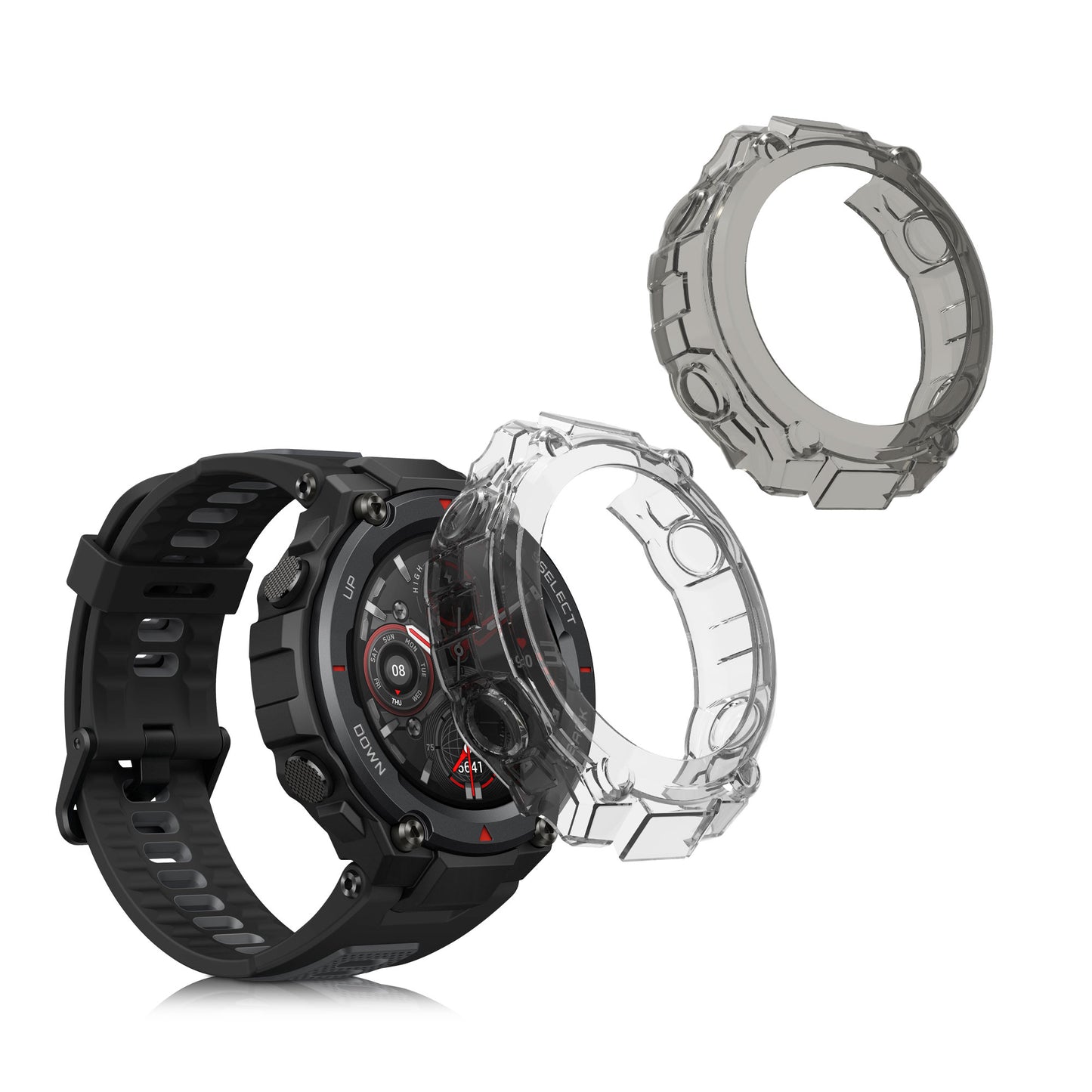 kwmobile Sport Protective Case compatible with Huami Amazfit T-Rex / T-Rex Pro Case without Tracker