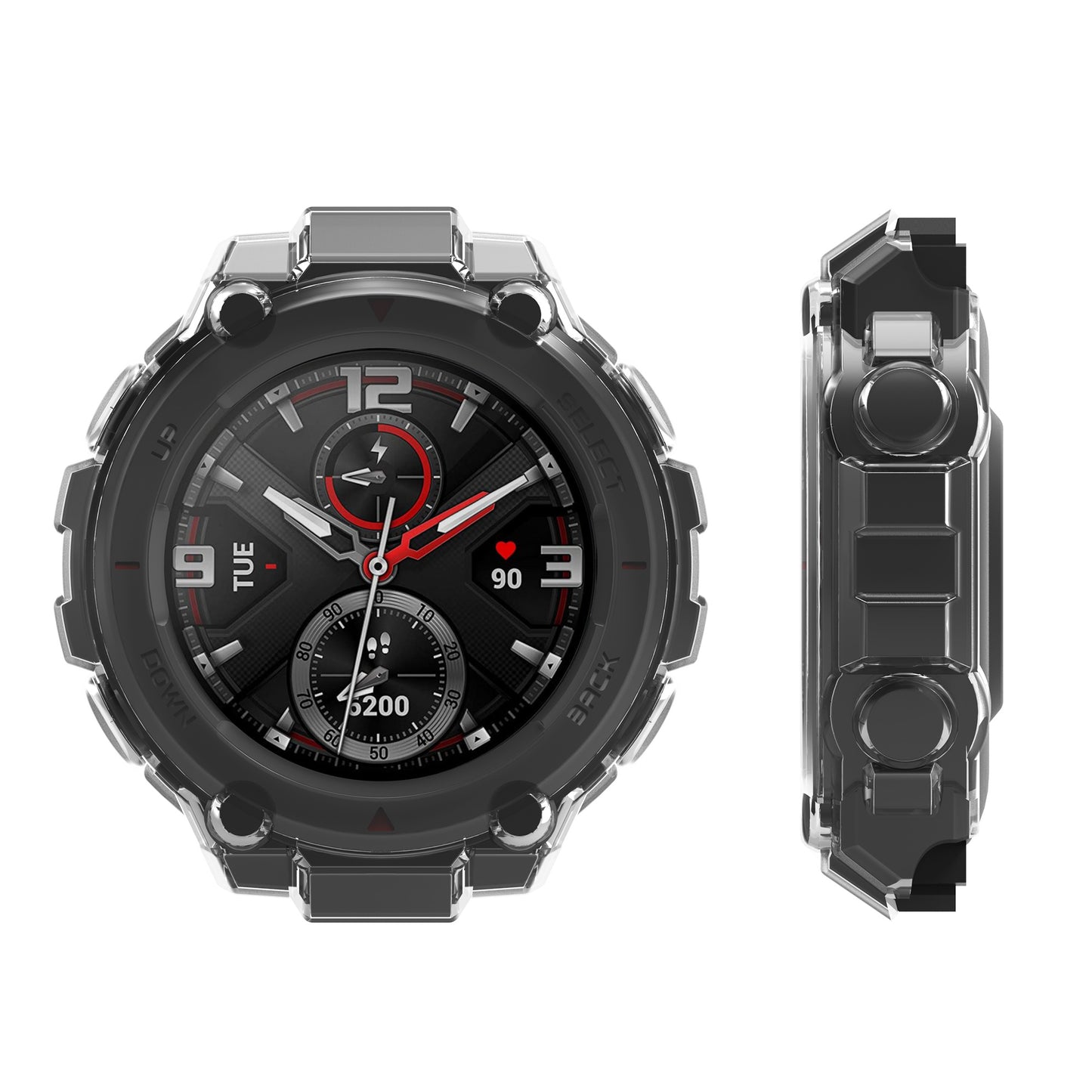 kwmobile Sport Protective Case compatible with Huami Amazfit T-Rex / T-Rex Pro Case without Tracker