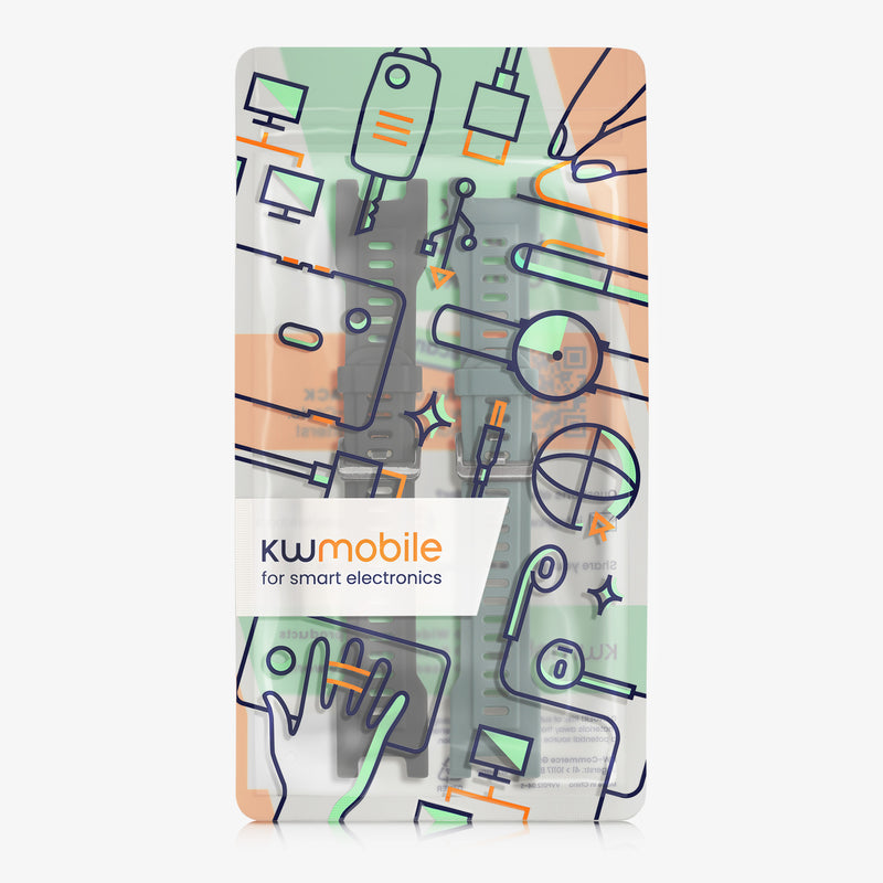 kwmobile Watch Strap for Huami Amazfit T-Rex / T-Rex Pro Strap Fitness Tracker Band Set Replacement Strap Smartwatch