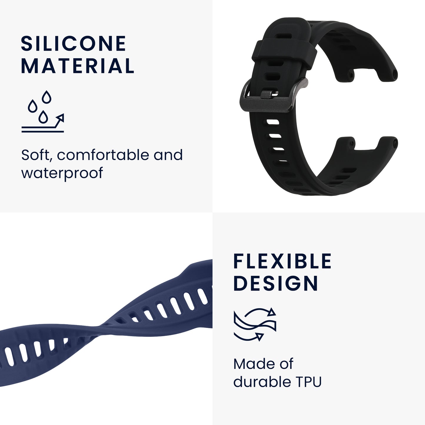 kwmobile Watch Strap for Huami Amazfit T-Rex / T-Rex Pro Strap Fitness Tracker Band Set Replacement Strap Smartwatch