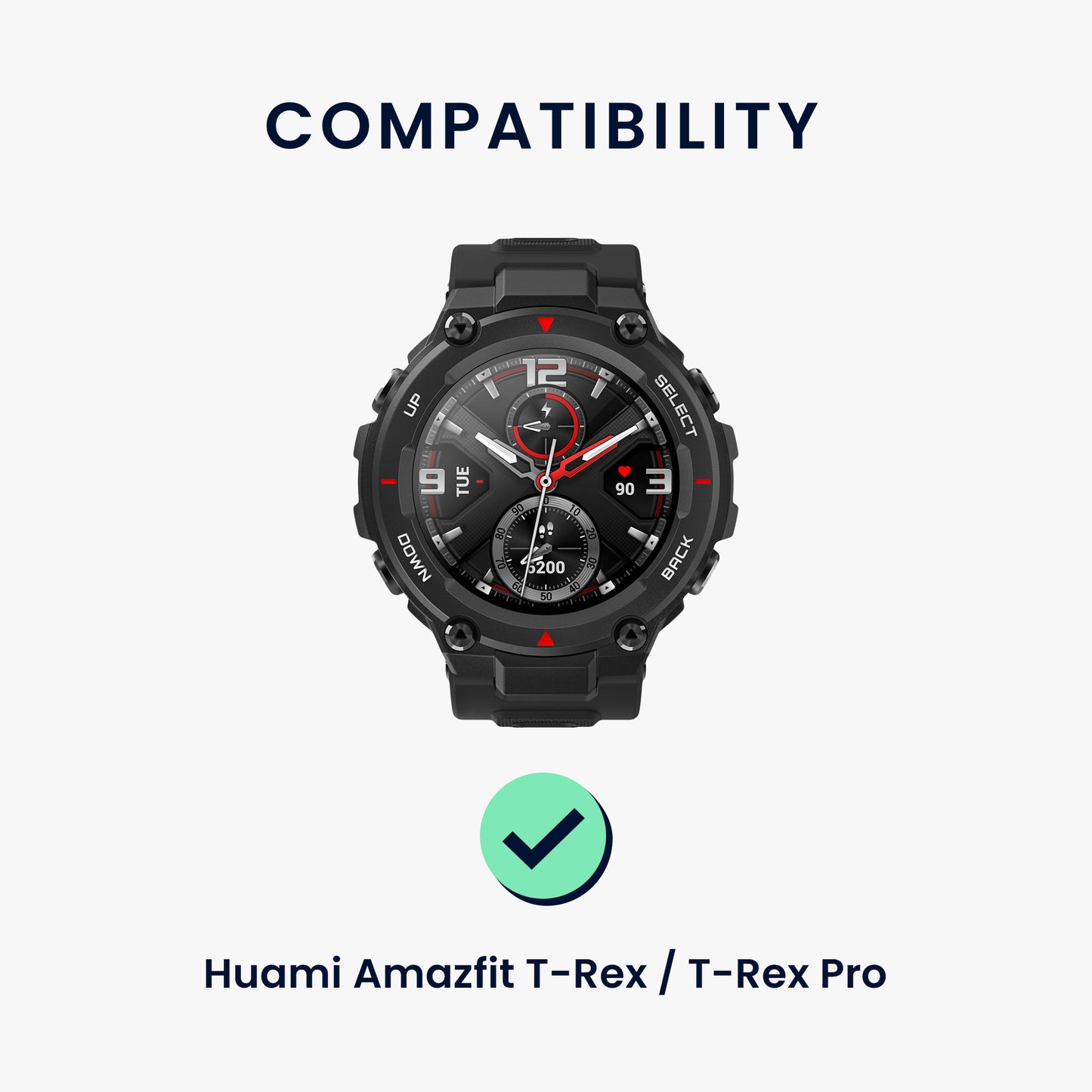 kwmobile Watch Strap for Huami Amazfit T-Rex / T-Rex Pro Strap Fitness Tracker Band Set Replacement Strap Smartwatch