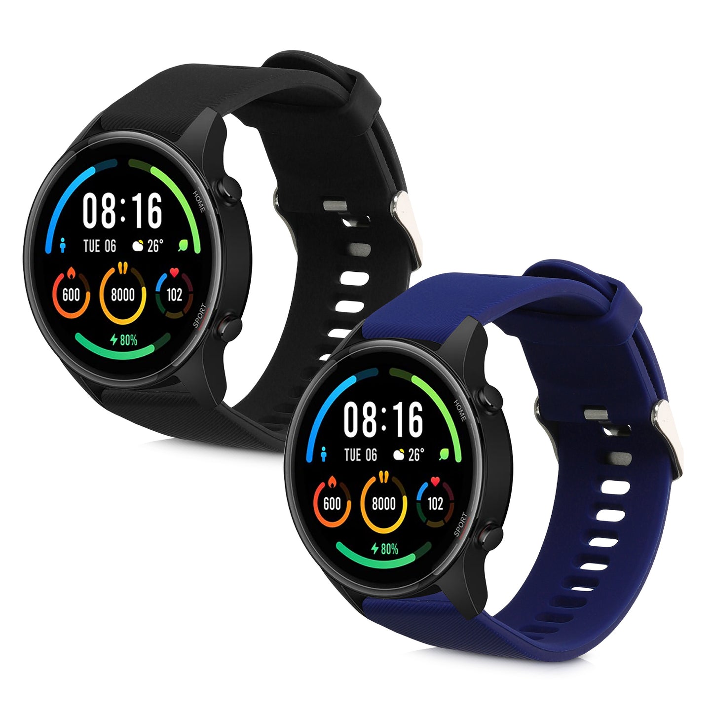 kwmobile Watch Strap for Xiaomi Mi Watch / Mi Watch Color Sport Band Fitness Tracker Band Set Replacement Strap Smartwatch