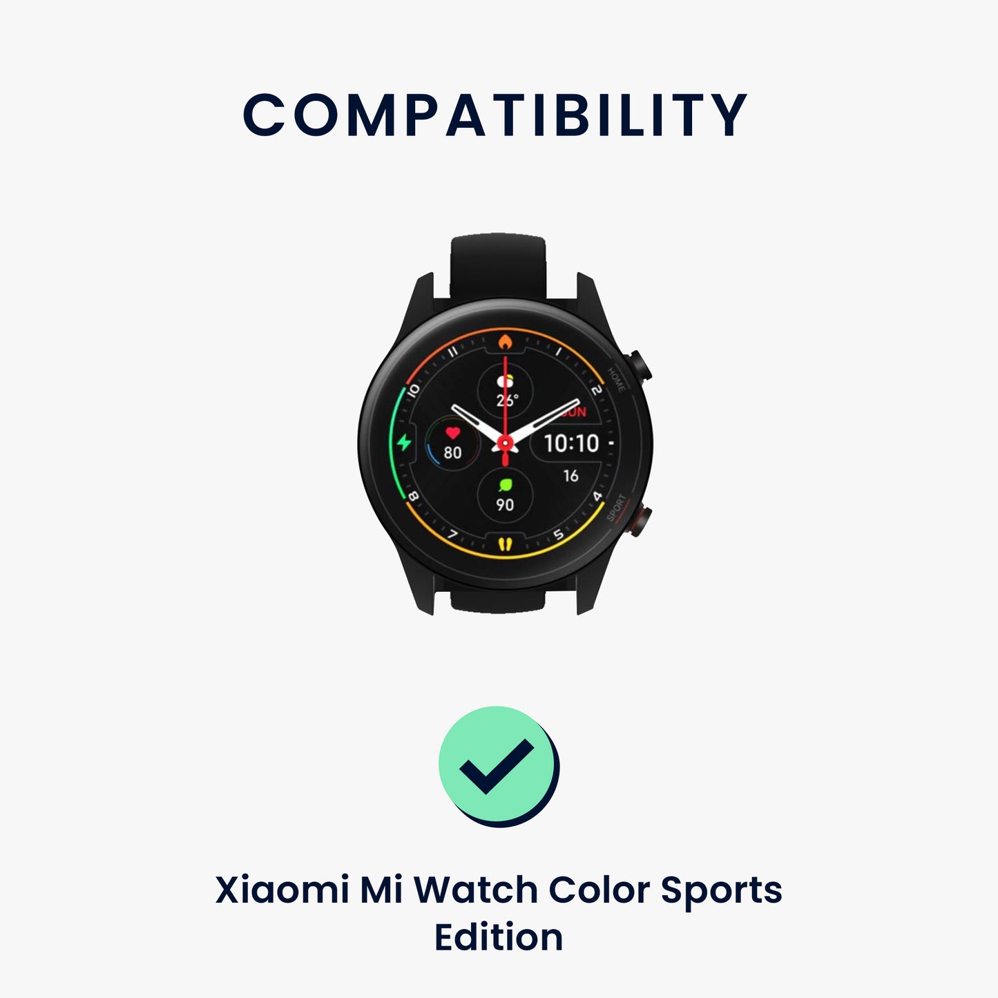 kwmobile Watch Strap for Xiaomi Mi Watch / Mi Watch Color Sport Band Fitness Tracker Band Set Replacement Strap Smartwatch