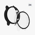 kwmobile Glass Case for Xiaomi Mi Watch / Mi Watch Color Sport Protective Full-Body Fitness Tracker Case Set