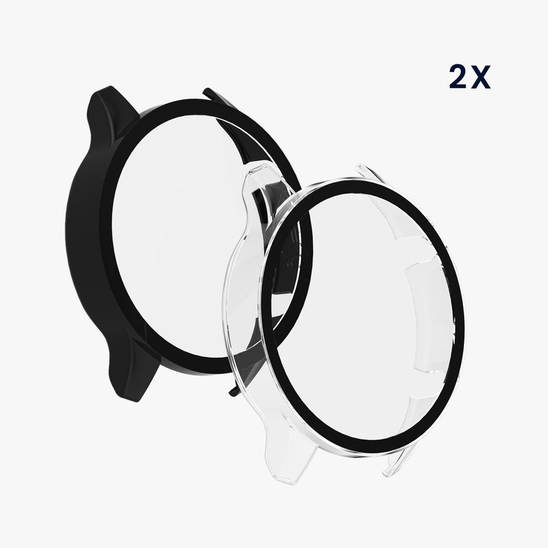 kwmobile Glass Case for Xiaomi Mi Watch / Mi Watch Color Sport Protective Full-Body Fitness Tracker Case Set