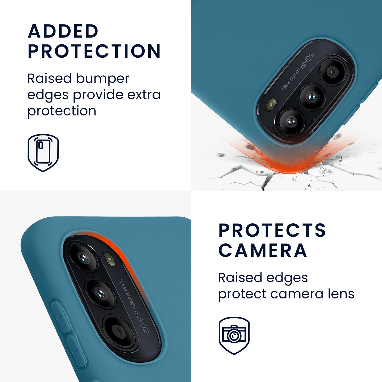kwmobile Phone Case for Motorola Moto G52 / Moto G82 5G Case - Wireless Charging - Protective Cover