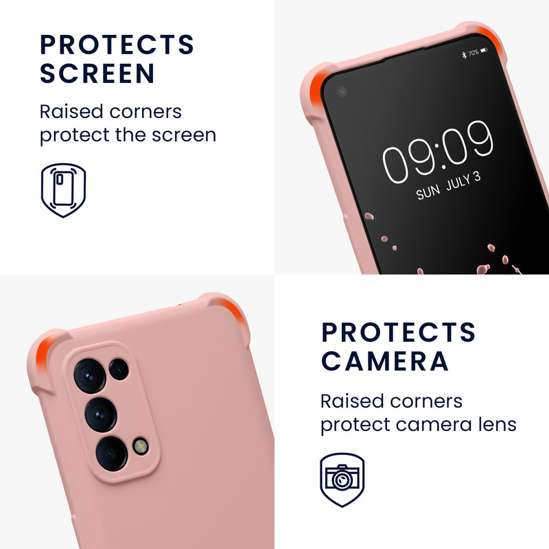 kwmobile Necklace Case Compatible with Oppo Find X3 Lite - Cover with Lanyard - Silicone Protective Case