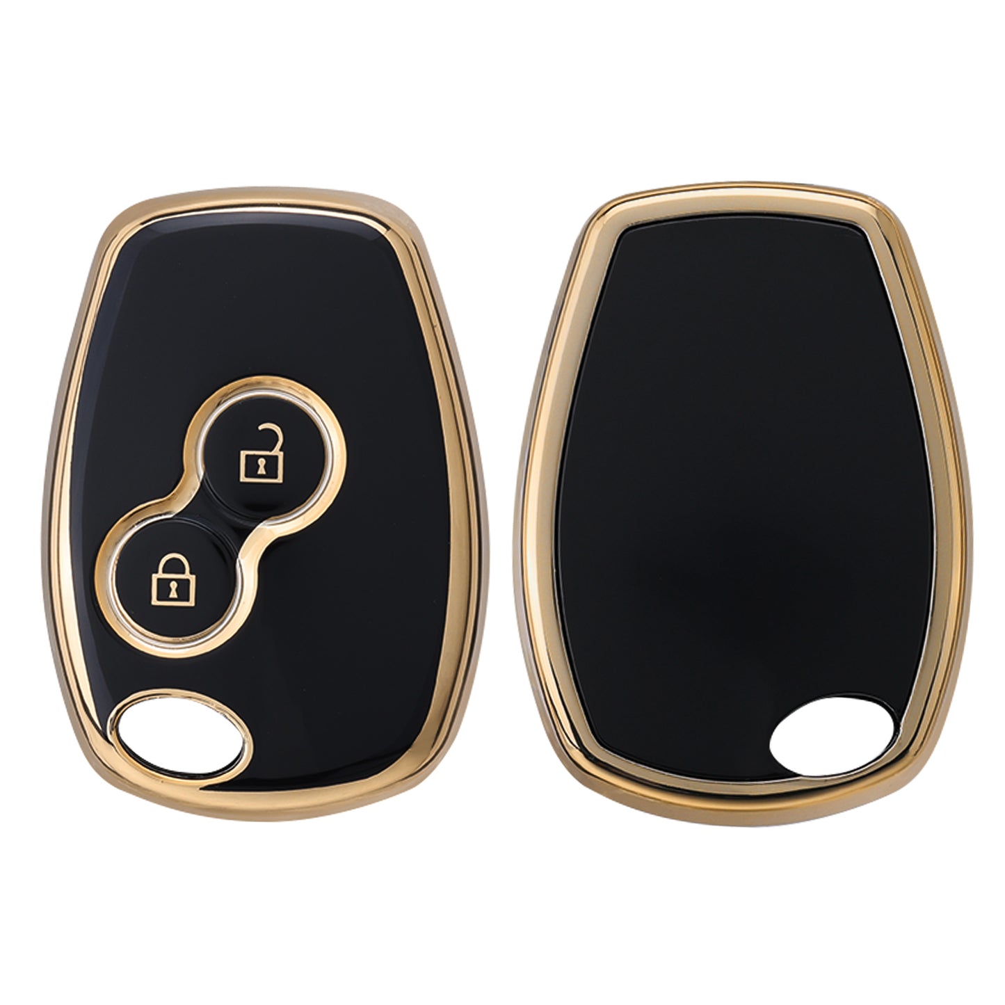 kwmobile Car Key Cover compatible with Renault Dacia 2-Button Car Key - Silicone Case Fob